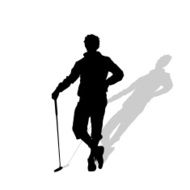 Vector silhouette of a man N776