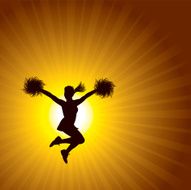 Cheerleader Light Burst Background