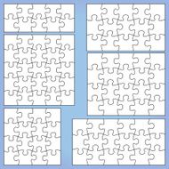 Puzzle set 10 15 16 18 20 25 pieces Outline