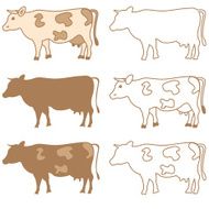 Vector cow set N2