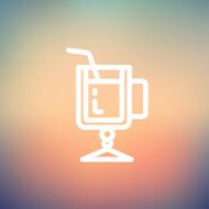Lime juice thin line icon N2