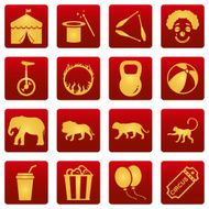 Vector Set of Circus Icons N7
