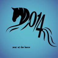 Horse 2014 year chinese symbol vector illustration image tattoo design N2