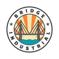 Industrial bridge logo design Icon Vintage badge Vector illustration N4