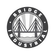 Industrial bridge logo design Icon Vintage badge Vector illustration N5