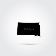 map of the U S state South Dakota N2