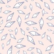 Sand and seashells seamless vector background