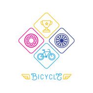 Vector hipster bicycle logo template