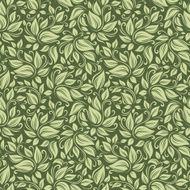 Seamless floral green pattern Vector illustration N2