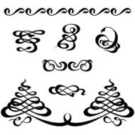 calligraphic elements set N7