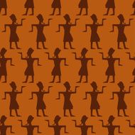 Egyptian seamless pattern with pharaohs