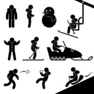 Winter Season Activity Pictogram