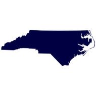 Map of the U S state North Carolina N3