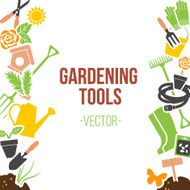Spring Gardening Tools Set Vector Illustration