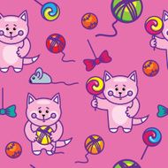 seamless texture with kittens N2