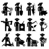 Farmer Agriculture Job Pictogram