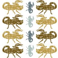 Seamless pattern of scorpion