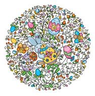 Vector circle shape covered pattern