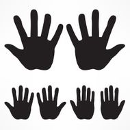 Hand silhouette set N2