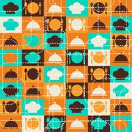 Seamless retro kitchen pattern N2