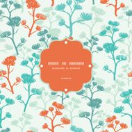 Abstract oriental trees frame seamless pattern background