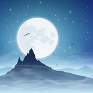Mountain and Moon