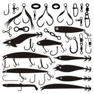 Fishing lure silhouettes