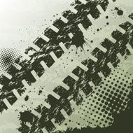Tractor tire track background