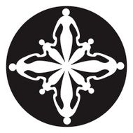 Eight female abstract linked figures icon N2