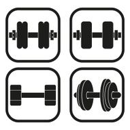 Dumbbell icon - four variations