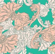 Seamless Pattern with floral ornament N166