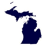 Map of the U S state Michigan N2