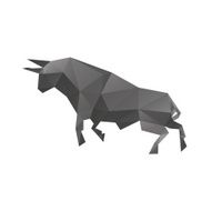 Bull isolated on a white backgrounds