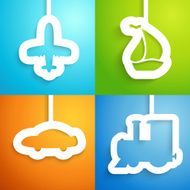 Travel applique background Vector illustration N3