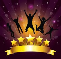 Active Young People Abstract Background for Party