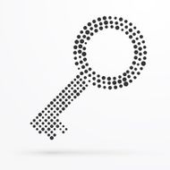 the black keys composed of small polka dots