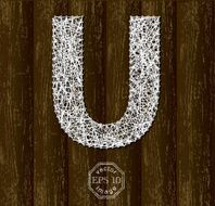 Letter U N26