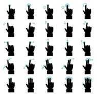 Touch gestures icons set N2