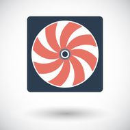 Radiator fan flat icon
