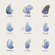 Butterfly - collection of vector design elements