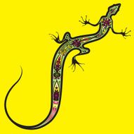 Lizard in acid colors