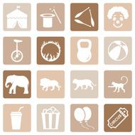 Vector Set of Circus Icons N8
