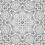 Seamless Outline Floral Pattern N31