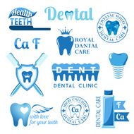 Set of dental design elements