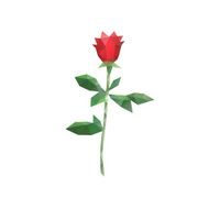 Rose abstract isolated on a white backgrounds vector illustration