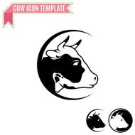 Cow Logo Trade Sign Icon Template