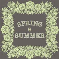 Lace Square Frame Text Spring Summer N2