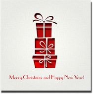 Christmas card with gift box N2