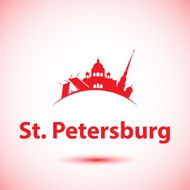Vector silhouette of St Petersburg Russia