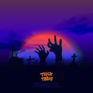 Trick or Treat halloween poster Vector holiday idea concept